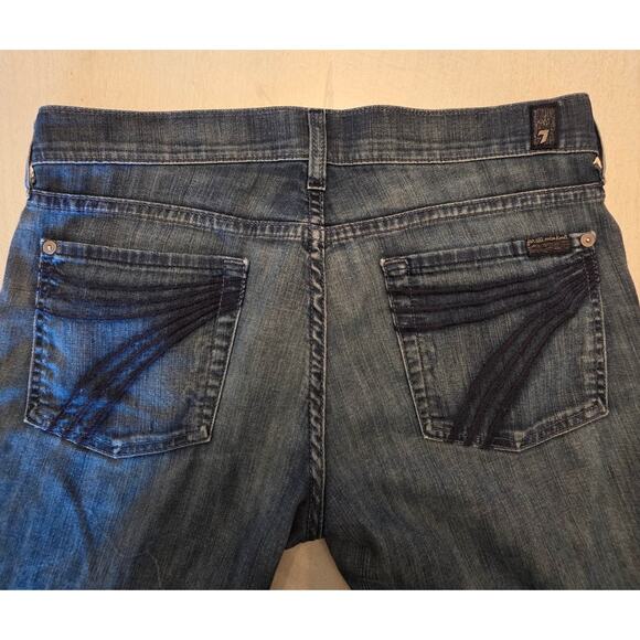 7 for All Mankind Dojo Flare Capri Women's Jeans Size 28 Y2K - Picture 4 of 9